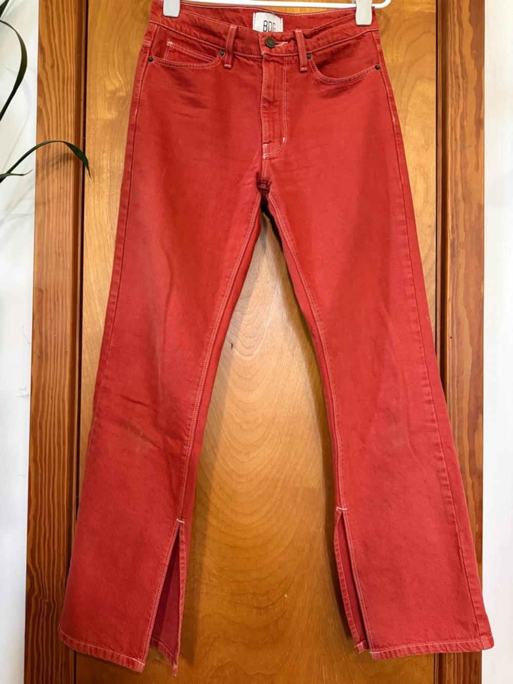 Urban Outfitters BDG Burnt Orange Split-Hem Jeans